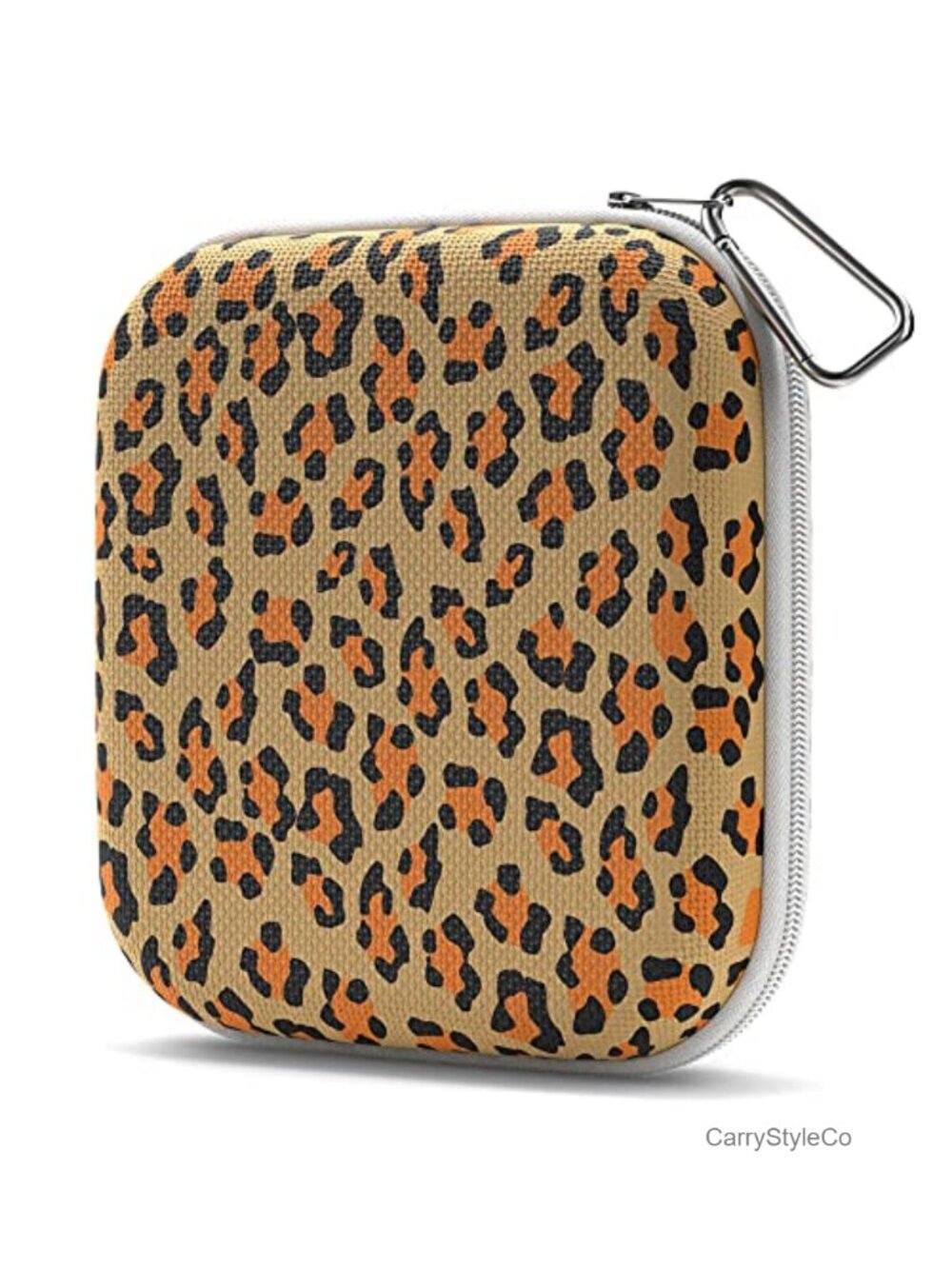 Multipurpose Neoprene Makeup Bag with Zipper Pouch & Carabiner Keychain,